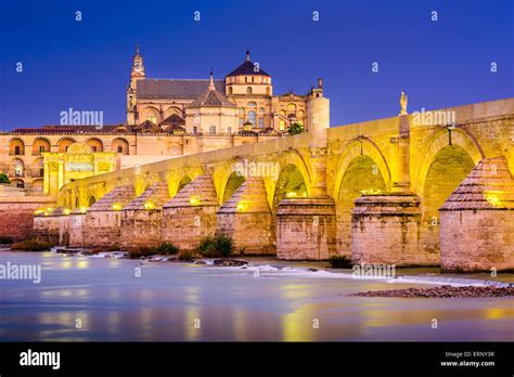 Cordoba Spain Old Town Skyline At The Mosque Cathedral And