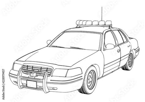 Police Car Sketch Vector Buy This Stock Vector And Explore Similar