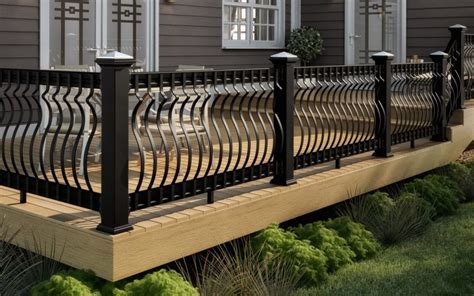 Black Front Porch Wrought Iron Railing Randolph Indoor And Outdoor Design