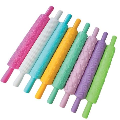 15 Styles Rolling Pin With Roller Daisy Patterns Baking Tool Christmas