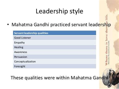 Mahatma Gandhi Life Story Relating To Leadership