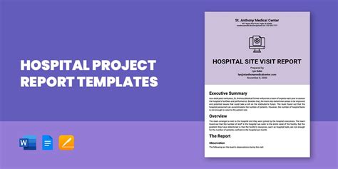 Hospital Project Report Templates In Pdf