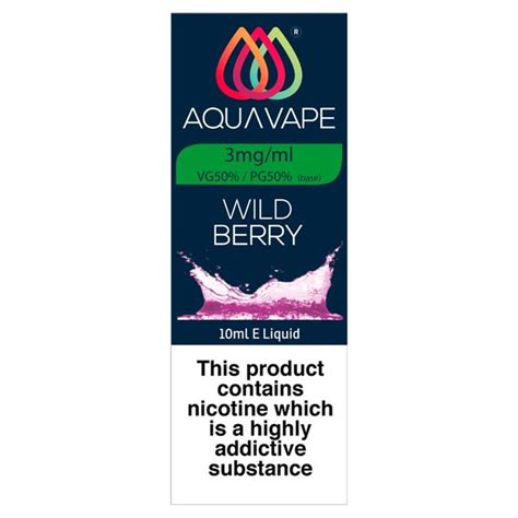 Aqua Vape Wild Berry E Liquid 3mg Morrisons