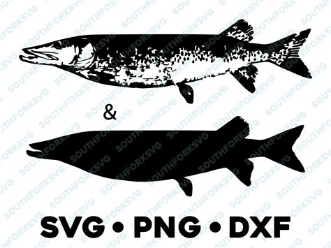 Musky Muskie Muskellunge Pickerel Pike Northern Svg Png Dxf Etsy