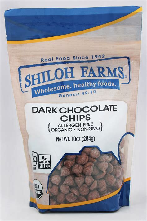 Allergen Free Dark Chocolate Chips Organic Fair Trade Shiloh Farms