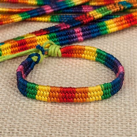 Abl0267120 Thick Brazilian Nepal Rainbow Lesbian Lgbt Pride Gay Pride Woven Braided Rope