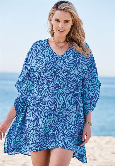 Caftan Coverup Plus Size Swimsuit Cover Ups Roamans