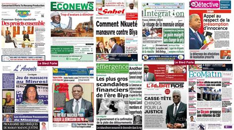 Revue De Presse Du Cameroun De Ce Matin Actualité Revue De Presse Du