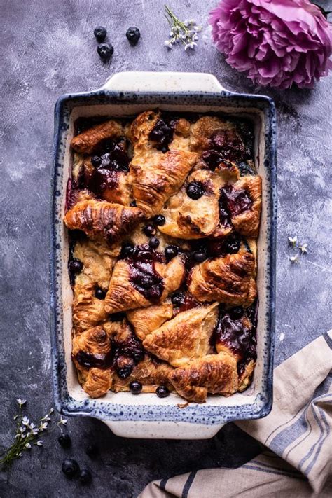 Blueberry Croissant French Toast Bake Food Finessa Croissant French