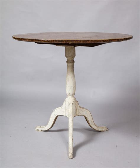 Gustavian Grain Painted Tripod Table For Sale At 1stdibs