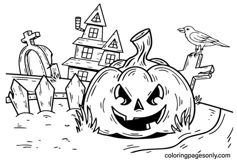 Free Printable Scary Halloween Coloring Page Free Printable Coloring