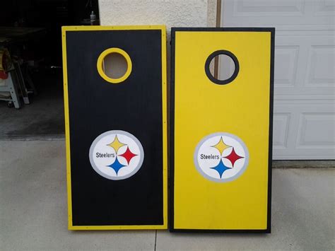 Steelers Corn Hole Boards First Of Two Commissioned Steelers Sets