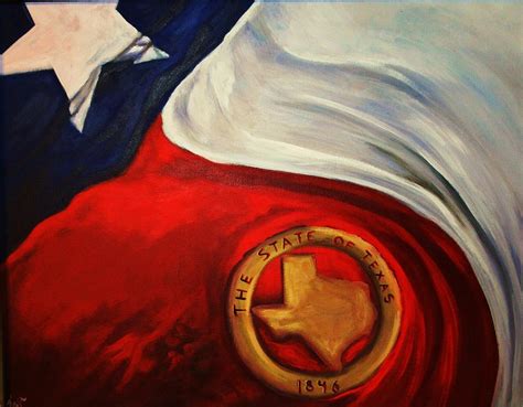 Texas Flag Painting By Catherine Link