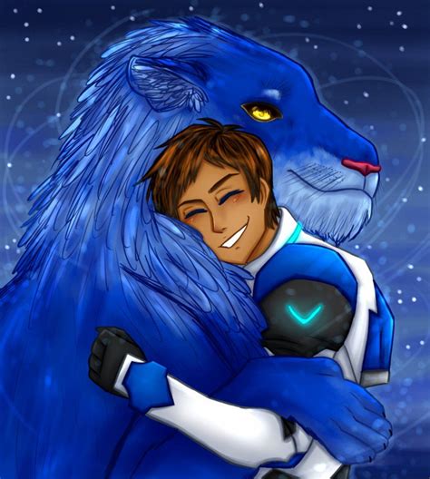 Lance Hugging His Blue Lion From Voltron Legendary Defender Voltron Legendary Defender