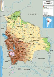 Bolivia Map Political Worldometer