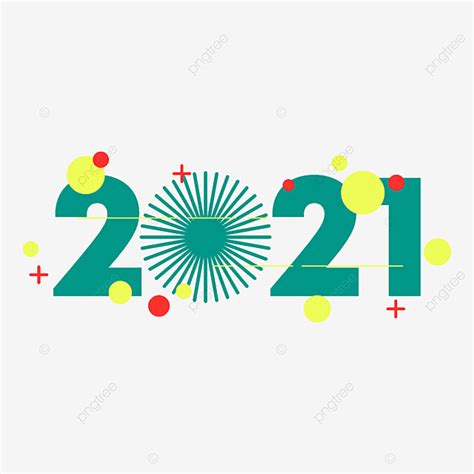 Flat 2021 Typography Text Design Vector Event Greeting Background