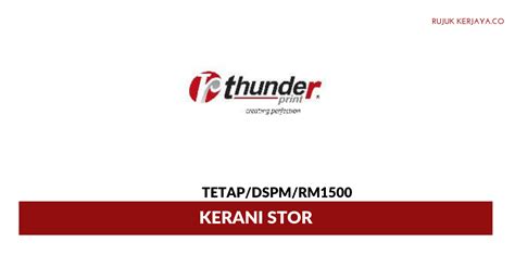 Pantai hospital sungai petani has consultants with extensive experience who ensure the community receives a high level of quality care. Jawatan Kosong Terkini Thunder Print ~ Kerani Stor • Kerja ...