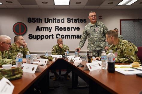 Army Reserve Staff Conduct Reserve Component Brief To Active Duty
