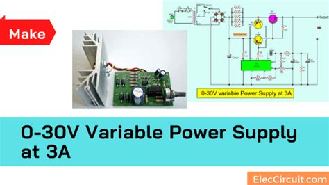 Maybe you would like to learn more about one of these? 0-30V Variable Power Supply circuit Diagram at 3A - ElecCircuit.com