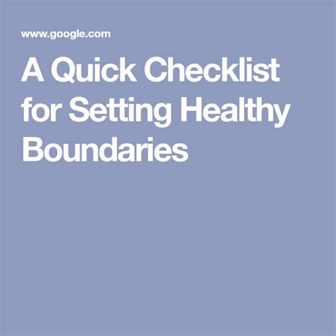 A Quick Checklist For Setting Healthy Boundaries Counseling Recovery Michelle Farris LMFT
