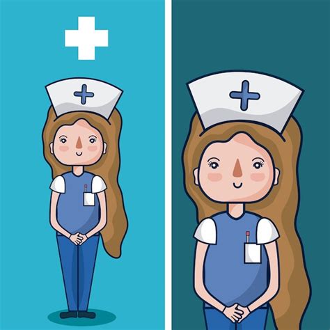 premium vector cute nurse cartoon concept