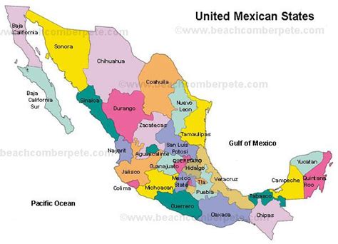 A Map Of All Of The States Of Mexico Will Get A Better Understanding