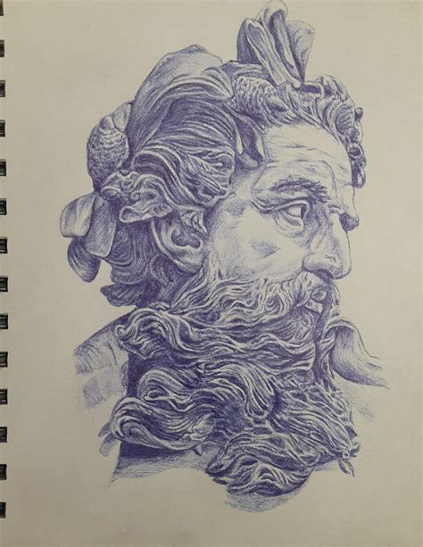 Ballpoint Pen Sketch Of A Classical Drawing Rsketches