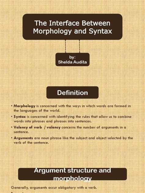 Morphology And Syntax Verb Grammatical Conjugation