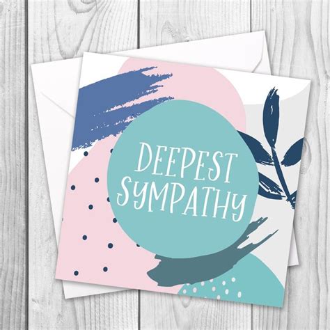 Sympathy Card Deepest Sympathy Card Sorry For Your Loss Etsy Uk