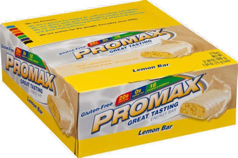 Promax Lemon Energy Bars 12 Ct264 Oz Foods Co