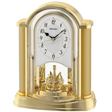 Seiko Rotating Pendulum Clock Gold Homebase