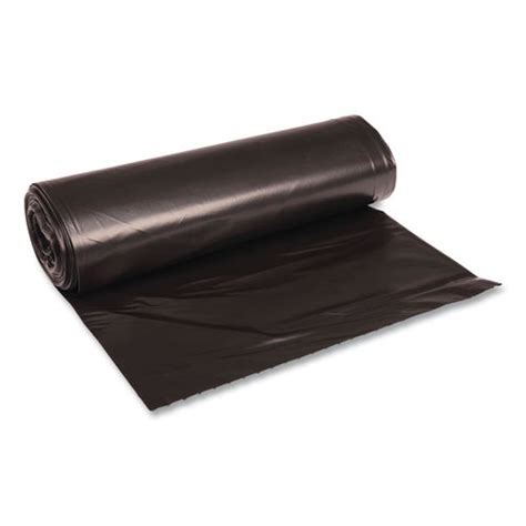 Boardwalk Bwk519 60 Gallon Black Garbage Bags 38x58 12mil 100 Bags