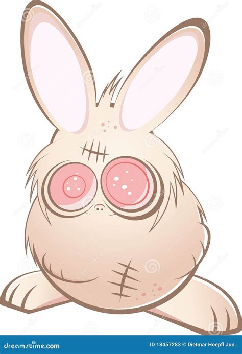 Scary Cartoon Bunny Rabbit Stock Vector Illustration Of Large