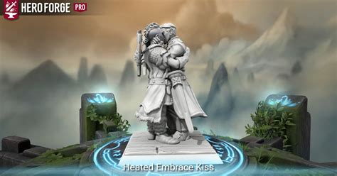 Heated Embrace Kiss Made With Hero Forge