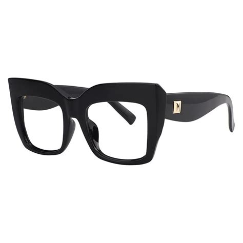 zeelool vintage oversized thick cat eye glasses for women with clear lens albert sunglasses