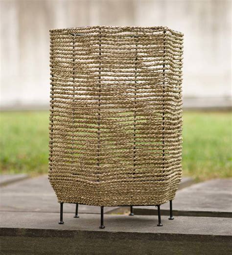 Seagrass Basket Planters With Iron Base Garden Outdoor Vivaterra