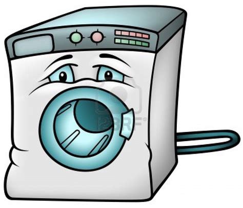 Washing Machine Colored Cartoon Illustration Stock Photo