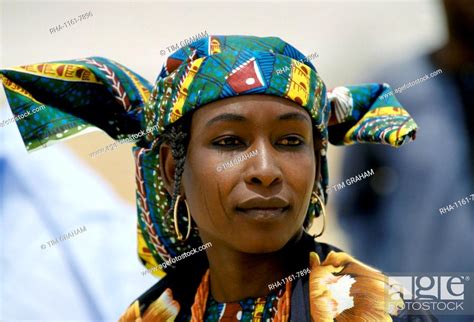 Nigerian Woman Attending A Tribal Gathering Durbar Cultural Festival At