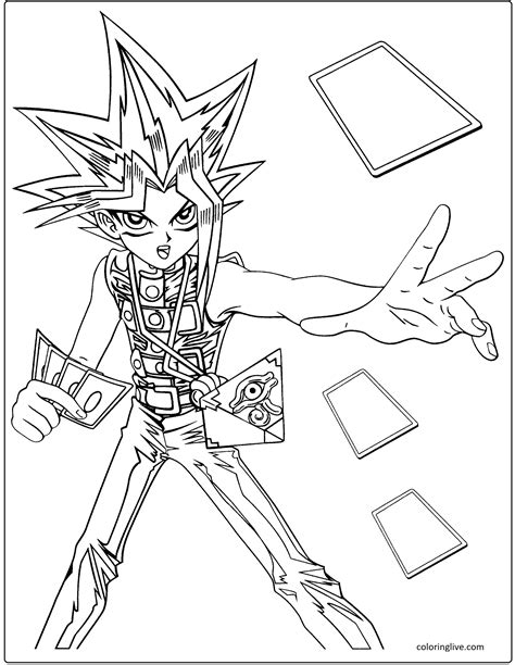 Yu Gi Oh Coloring Pages Manga Yu Gi Oh Coloring Sheets Cards Printable And Free Versions