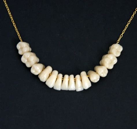 Made To Order Human Teeth Tooth Necklace Pendant Sterling Etsy In