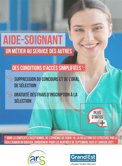 Devenez Aide Soignante Procédure Dadmission En Cours Jusquau 10