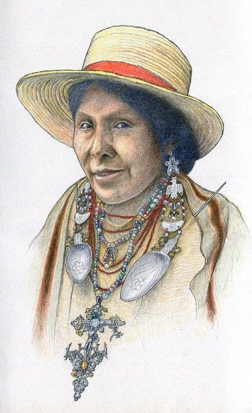 mujer aymara ilustración josé pérez de arce atacameños pueblo indígena mujer dibujo a lapiz