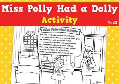 Miss Polly Had A Dolly Nursery Rhyme Activity Teacher Resources