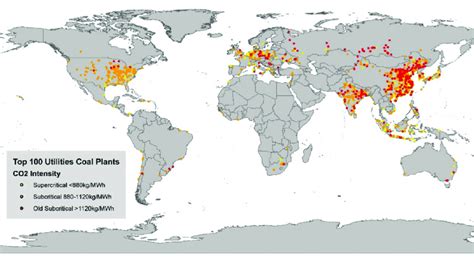 Coal Fired Power Stations Of The Top 100 Coal Fired Power Utilities