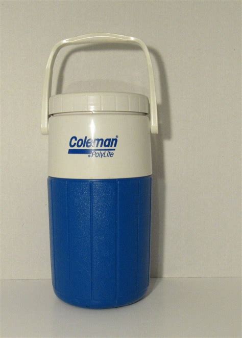 Coleman Polylite Gallon Water Cooler Blue Jug W Flip Straw