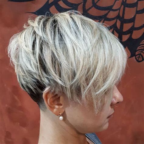 67 Messy Two Tone Pixie With Nape Undercut Short Thin Hair Thick