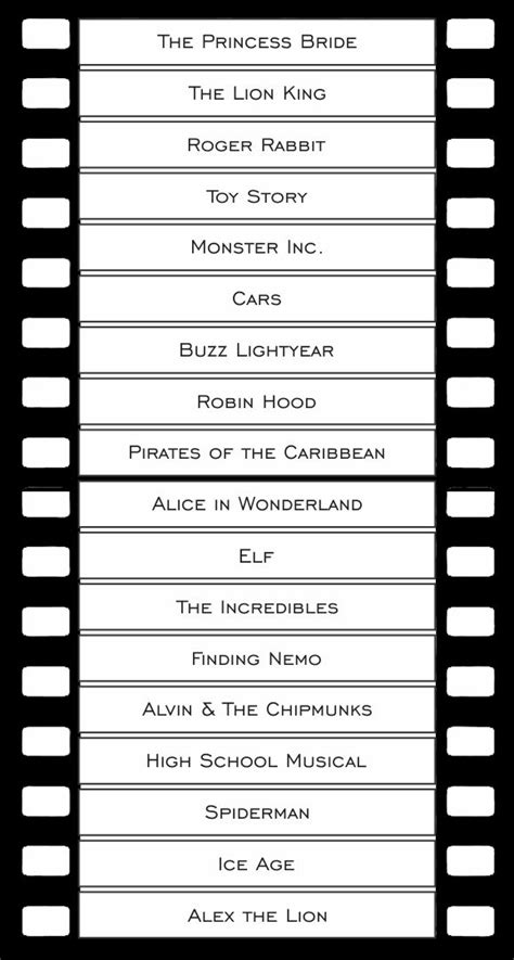 10 Best Printable Charades Movie Lists