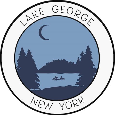 Lake George New York Crescent Moon Boat Vinyl Printed Die