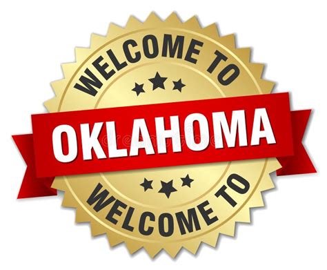 Welcome To Oklahoma Badge Stock Vector Illustration Of Golden 121721505