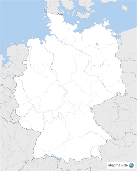 Deutschland, die 16 bundesländer, landeshauptstädte, nordrhein xxl din b1 (1000 x 700 mm) bundesländer, einwohner, fläche, hauptstadt, karte. Deutschlandkarte Mit Bundesländern Und Flüssen | My blog